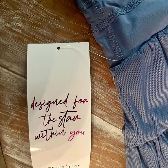 Vanilla Star Blue Mist Pirouette Skort Tie Front Juniors Size Small - Picture 8 of 12